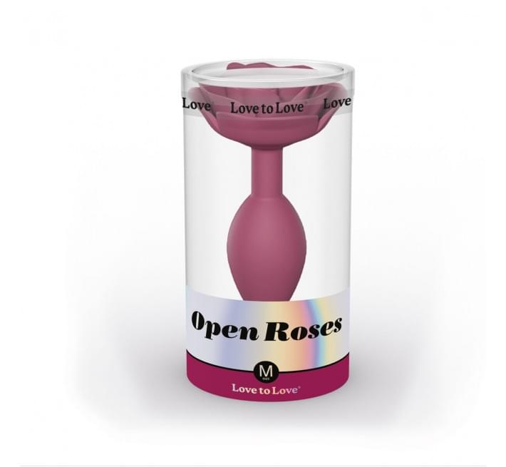 Силіконова анальна пробка Love To Love OPEN ROSES M SIZE - PLUM STAR