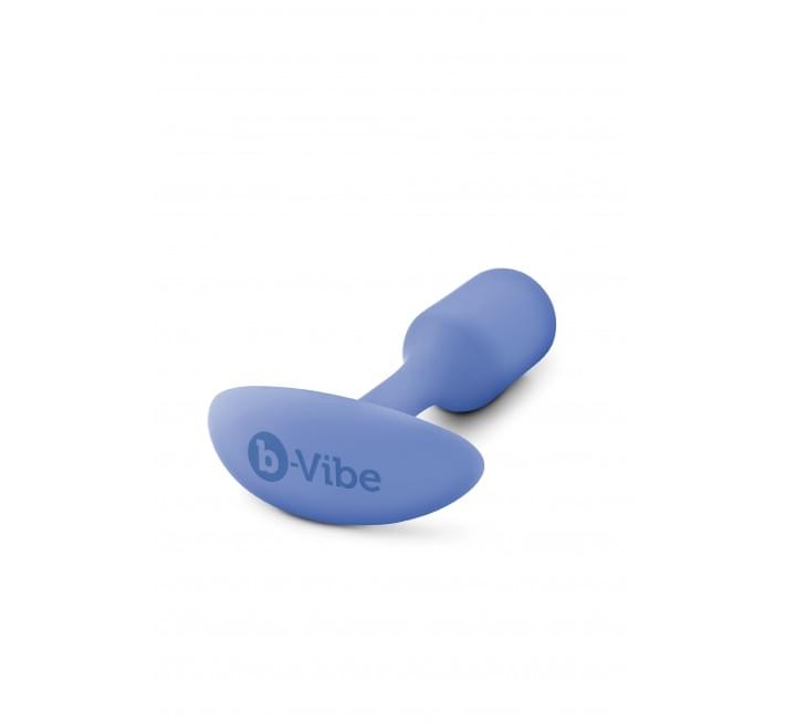Анальна пробка із зміщеним центром ваги B-vibe Snug Plug 1 блакитна