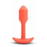 Анальная пробка с вибрацией B-Vibe Snug Plug 1, оранжевая, размер S