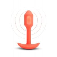 Анальная пробка с вибрацией B-Vibe Snug Plug 1, оранжевая, размер S