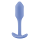 Анальна пробка із зміщеним центром ваги B-vibe Snug Plug 1 блакитна