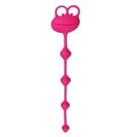 Аналная цепочка шариков LoveToy Silicone Frog Anal Beads Розовая