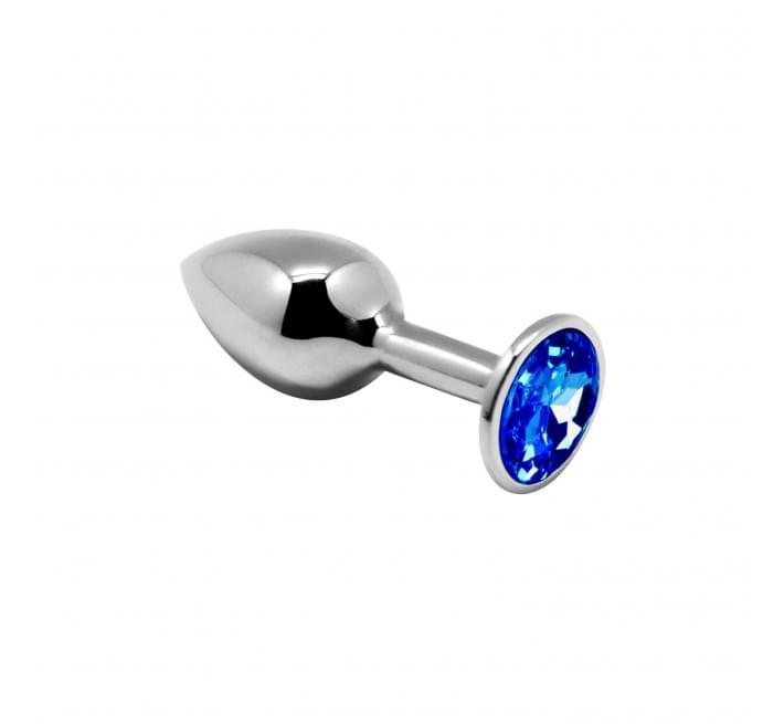Металева анальна пробка з кристалом Alive Mini Metal Butt Plug Blue S
