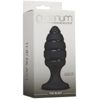 Анальний плаг із спіральним каналом Doc Johnson Platinum Premium Silicone - The Blast Чорний