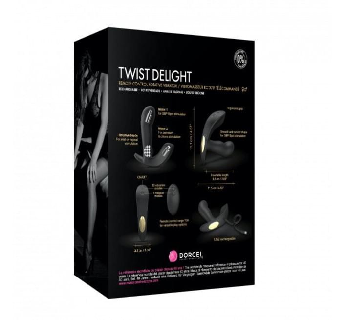 Универсальный вибратор с жемчужным массажем Marc Dorcel TWIST DELIGHT