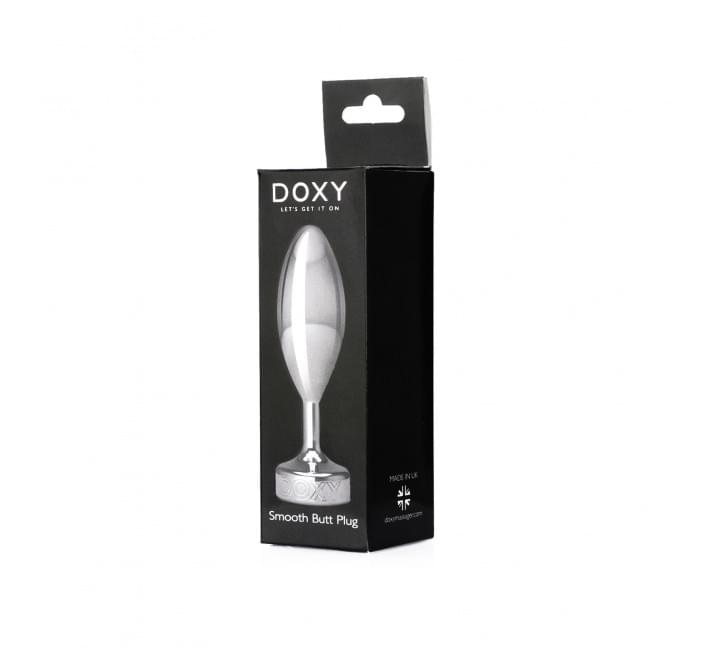 Металлическая анальная пробка DOXY Butt Plug SMOOTH, гладкая, диаметр 3,3 см.