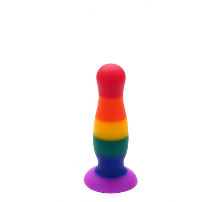 Радужная анальная пробка Dreamtoys Colourful Love Plug M