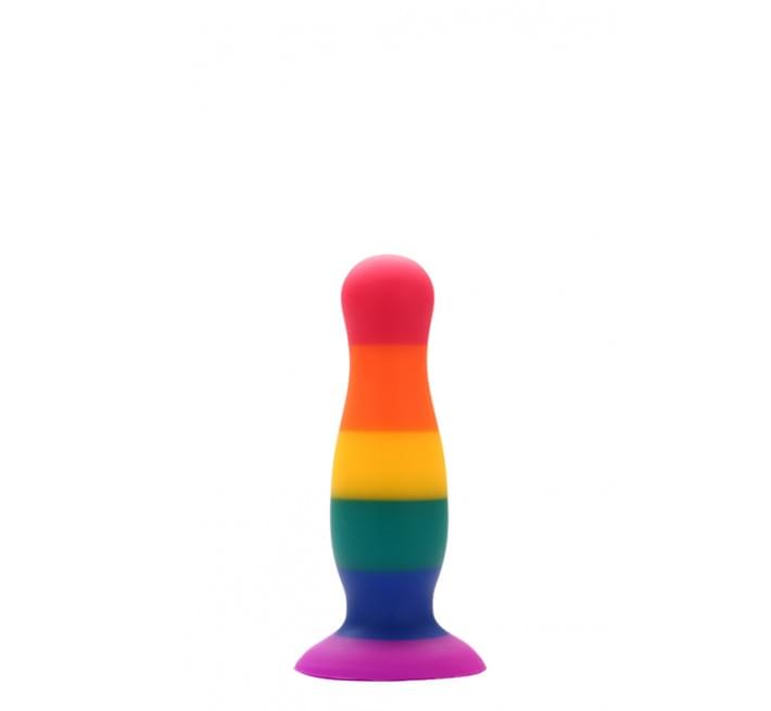 Радужная анальная пробка Dreamtoys Colourful Love Plug M