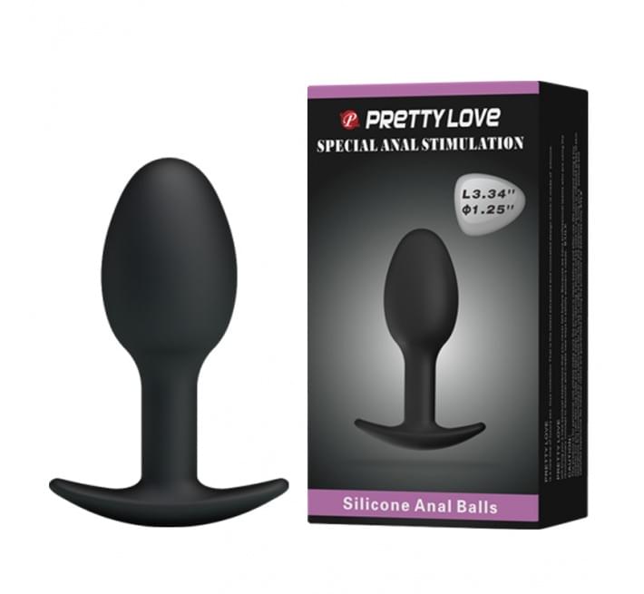 Анальна пробка Pretty Love silicone Anal Plug Чорний BI-040033