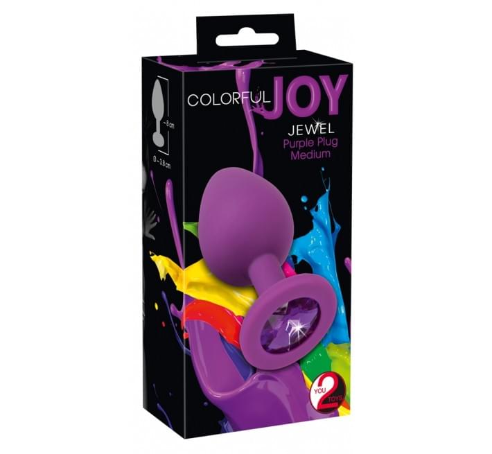 Анальна пробка You2Toys Colorful Joy jewel Фіолетова