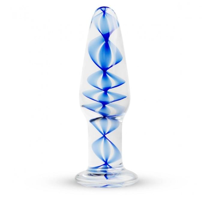 Скляна анальна пробка із внутрішньою спіраллю Gildo Glass Buttplug No. 23