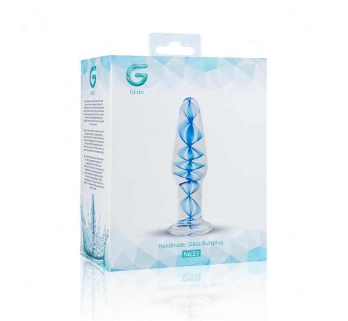 Скляна анальна пробка із внутрішньою спіраллю Gildo Glass Buttplug No. 23