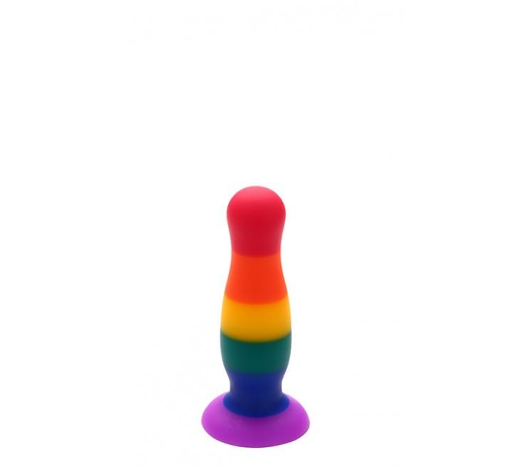 Радужная анальная пробка Dreamtoys Colourful Love Plug S