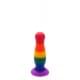 Радужная анальная пробка Dreamtoys Colourful Love Plug S