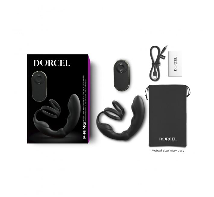 Массажер простаты Dorcel P-Ring с эрекционным кольцом и пультом ДУ