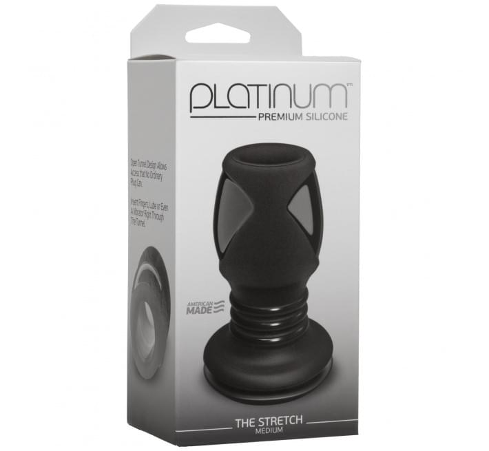 Анальний тунель Doc Johnson Platinum Premium Silicone - The Stretch - Medium Чорний