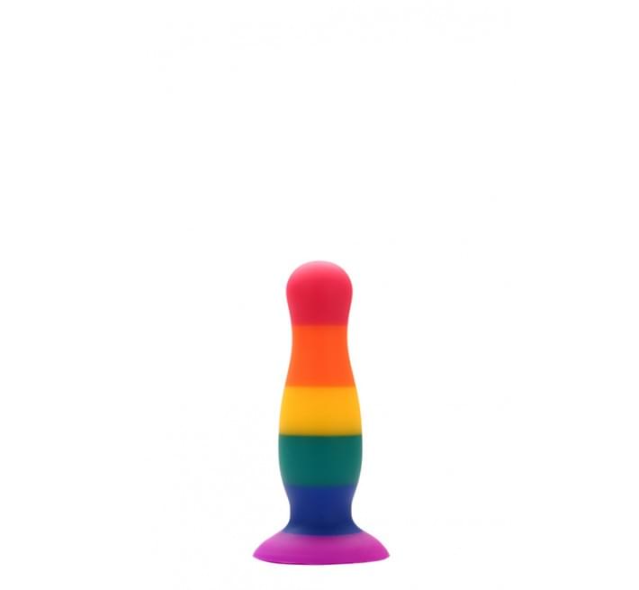 Радужная анальная пробка Dreamtoys Colourful Love Plug S