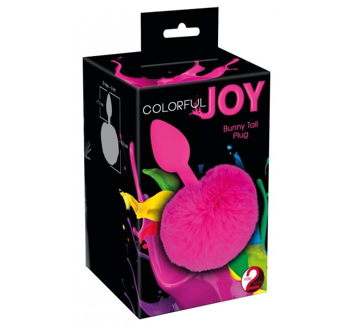 Анальна пробка You2Toys Colorful Joy Bunny Tail Plug Рожева