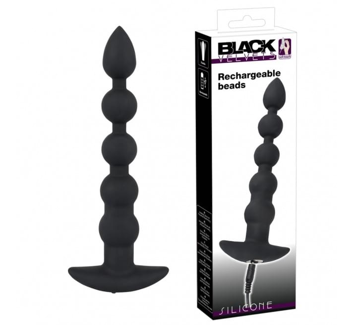 Анальный стимулятор Black Velvets Rechargeable Beads