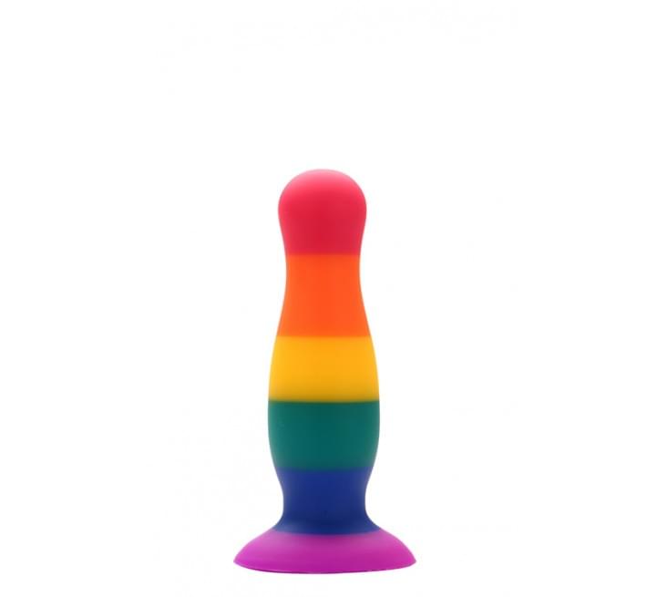 Радужная анальная пробка Dreamtoys Colourful Love Plug L