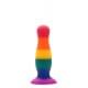 Радужная анальная пробка Dreamtoys Colourful Love Plug L