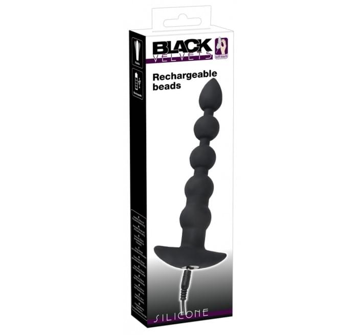 Анальный стимулятор Black Velvets Rechargeable Beads