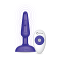 Анальная пробка с 3 моторами B-Vibe Trio Remote Control Butt, фиолетовая