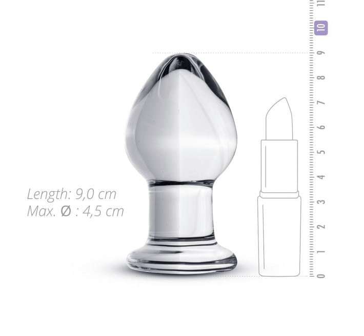 Стеклянная анальная пробка Gildo Glass Buttplug No. 26