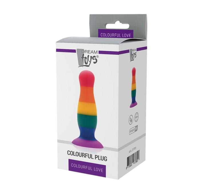 Райдужна Анальна пробка Dreamtoys Colourful Love Plug L