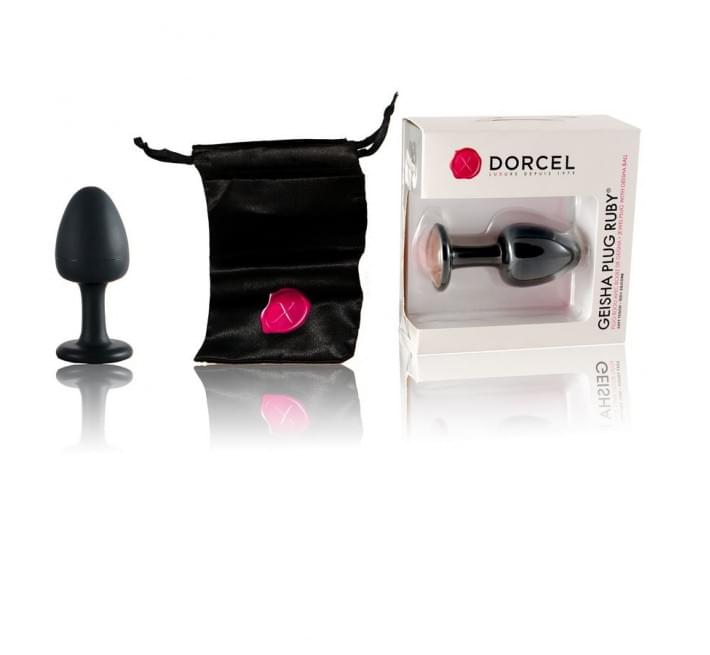 Анальная пробка Marc Dorcel Geisha Plug Ruby Черная/Красная XL