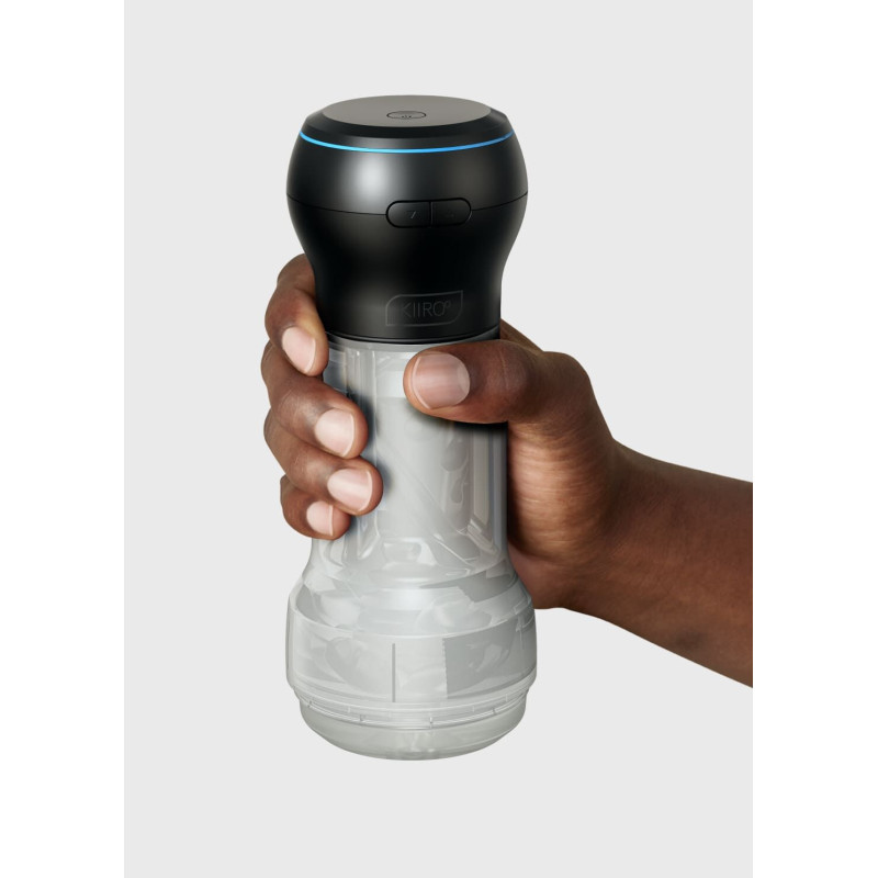 Мастурбатор Kiiroo Feel Pocket Crystal зі всмоктувальною інтерактивною насадкою PowerBlow Combo Set
