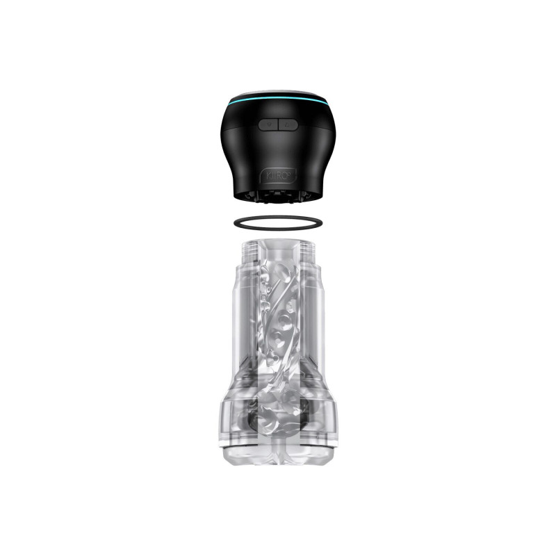 Мастурбатор Kiiroo Feel Pocket Crystal зі всмоктувальною інтерактивною насадкою PowerBlow Combo Set
