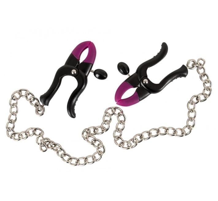 Зажимы для сосков Bad Kitty Silicone Nipple Clamps Серебристые