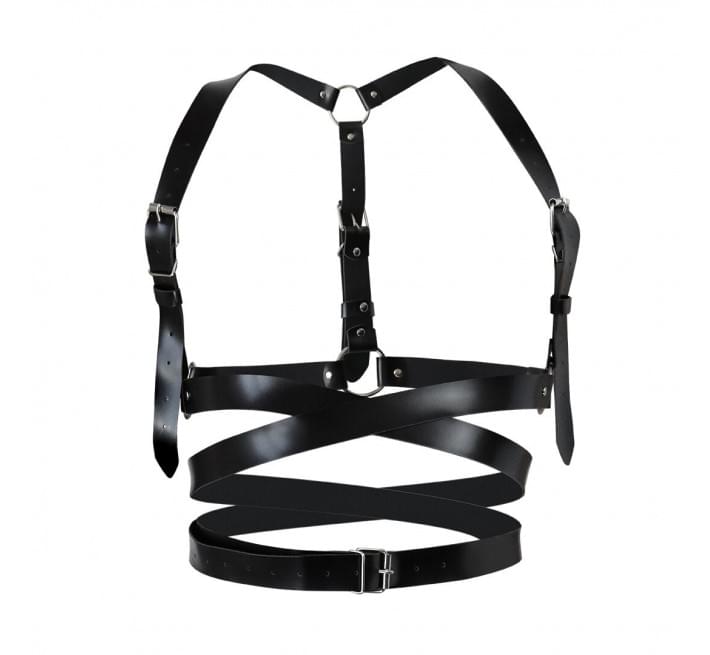 Кожаная портупея Art of Sex - Melani Leather harness, Черная XS-M