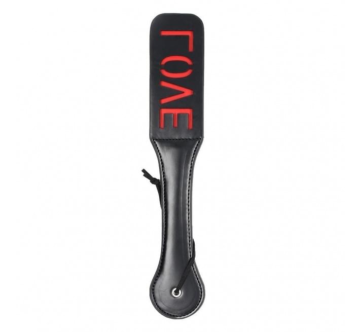 Шльопалка овальна з написом LOVE PADDLE, чорна, 31,5см