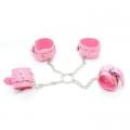 Ограничители DS Fetish Hogtie restraints with chain pink