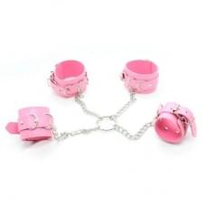 Обмежувачі DS Fetish Hogtie restraints with chain pink