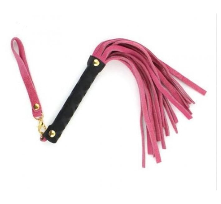 Флоггер DS Fetish Leather flogger S pink 27 см