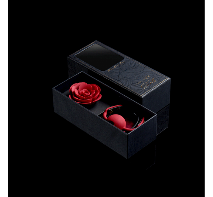 Кляп троянда із силікону та італійської шкіри UPKO Rose Ball Gag