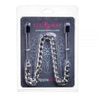 Затискачі на соски Lucky Bay Nipple play пінцет Chain Heavy Metall Сріблястий