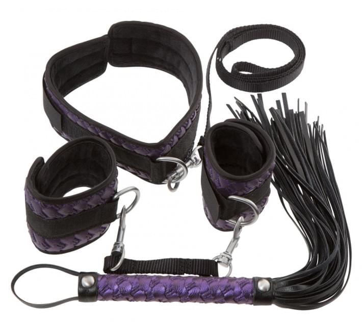 Набор БДСМ Bad Kitty Restraint Set Черно-фиолетовый