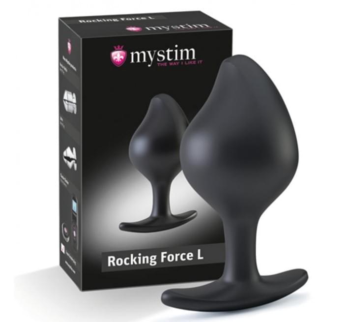Силіконовий анальний затор Mystim Rocking Force L для електростимулятора