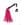 Флогер DS Fetish, замша, смугастий, рожевий хвіст, рожево-чорний, 38 см