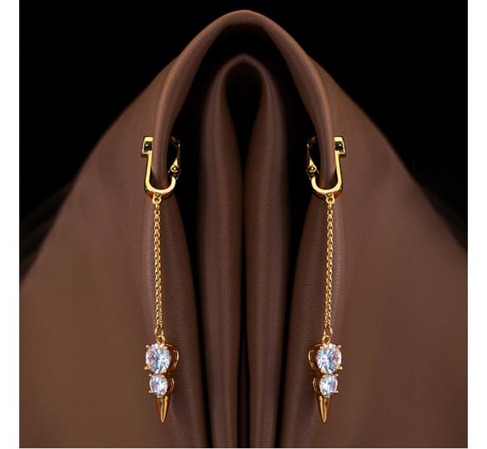 Прикраси для клітора та статевих губ UPKO Non-pierced Jewelry Snowman з гірським кришталем, золотисті
