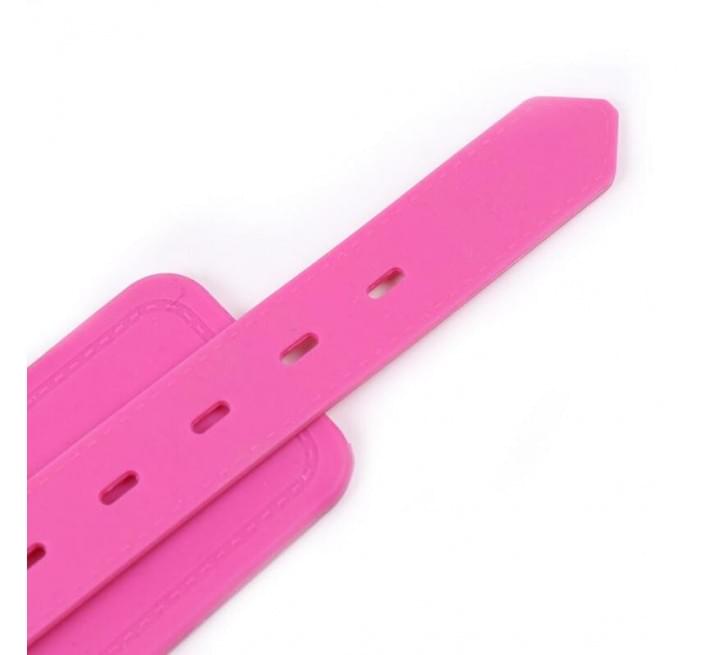Силіконові наручники DS Fetish Silicone hand cuff pink