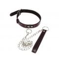 Ошейник с поводком DS Fetish Collar with heart leash black