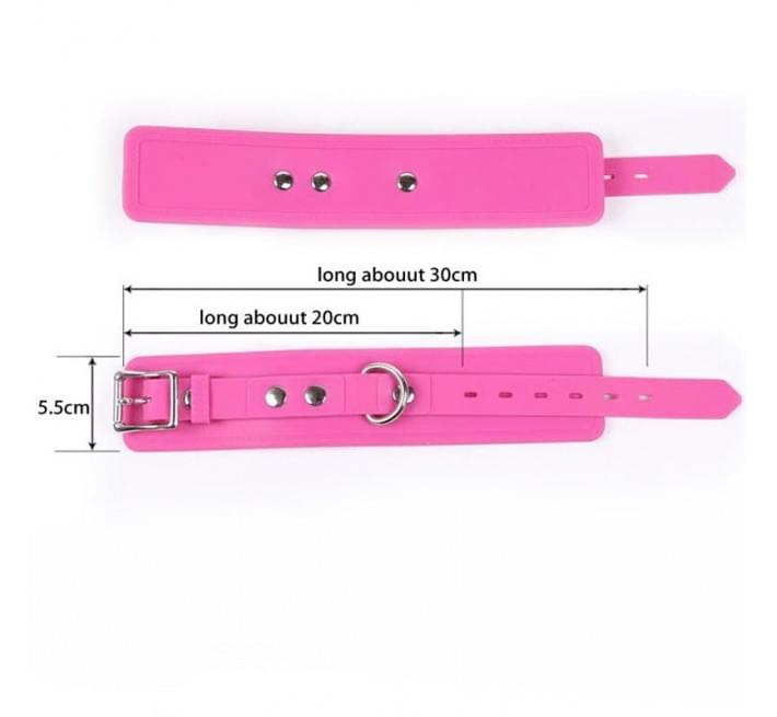 Силіконові наручники DS Fetish Silicone hand cuff pink