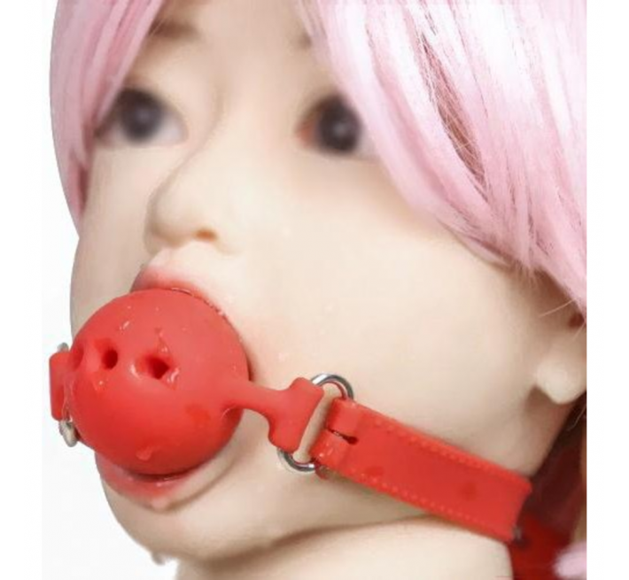 Кляп DS Fetish Mouth Silicone gag M red