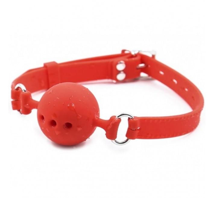 Кляп DS Fetish Mouth Silicone gag M red