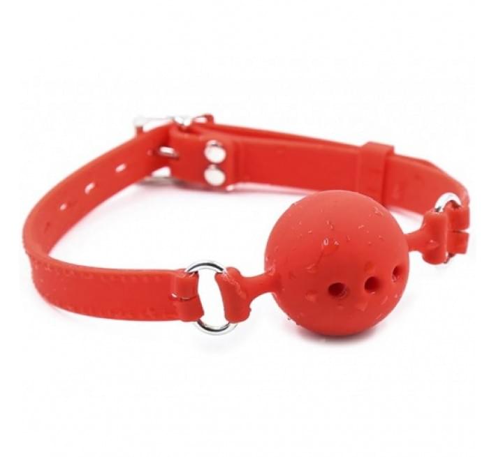 Кляп DS Fetish Mouth Silicone gag M red